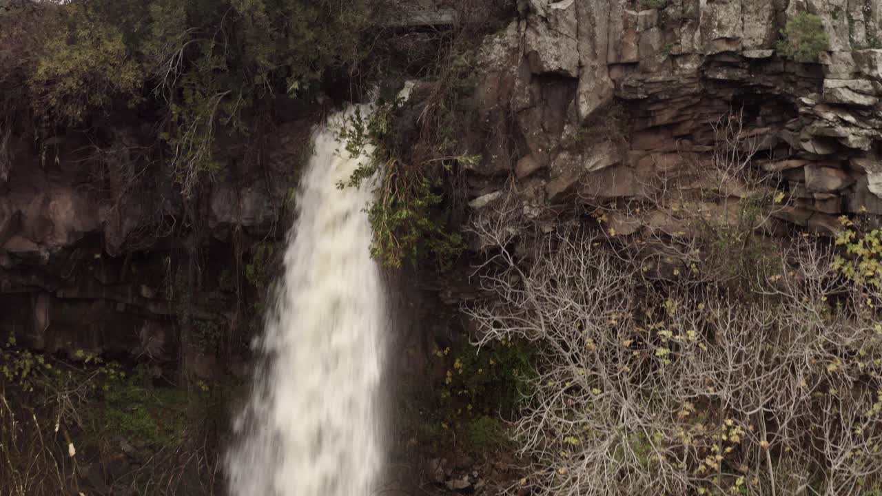 Small Waterfall Cascading Down Rocks