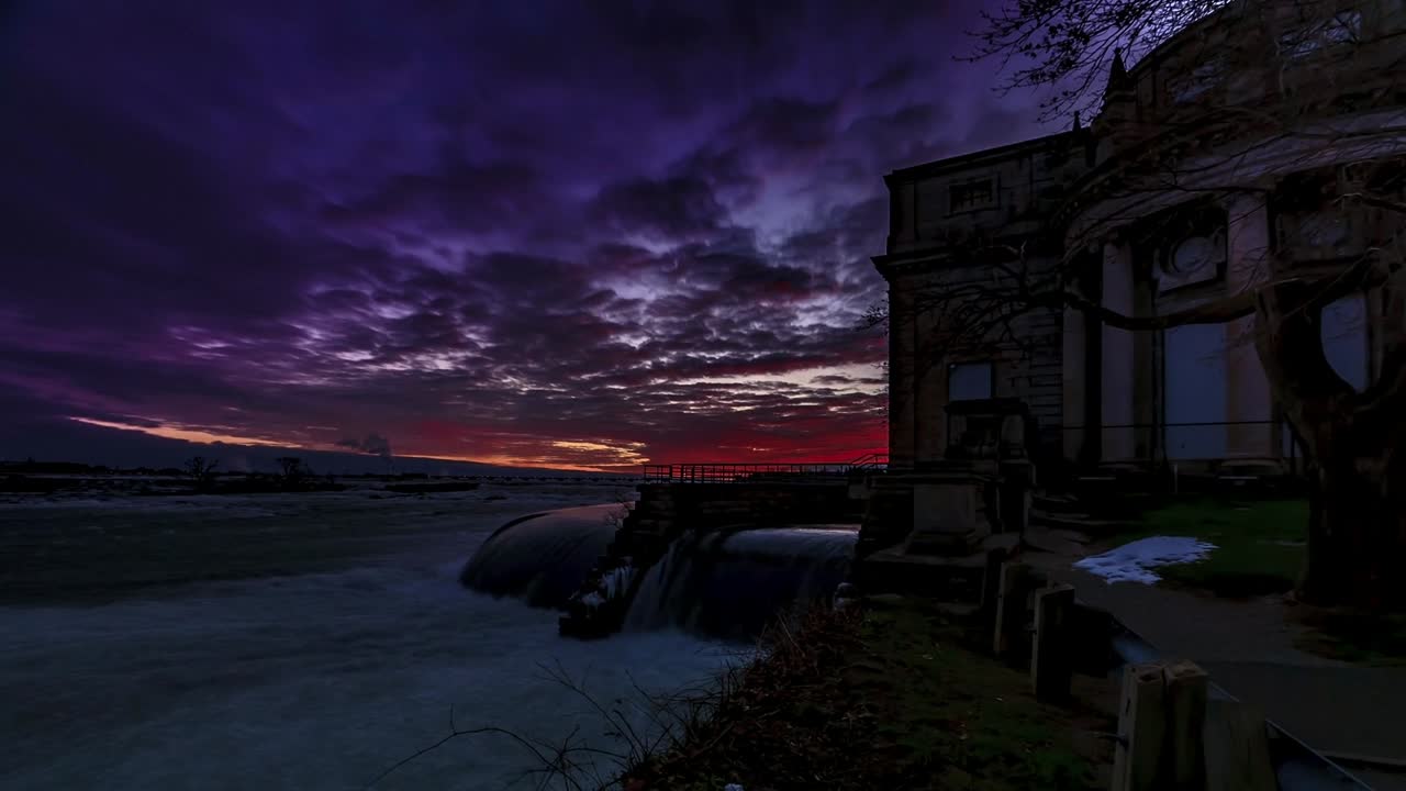Solopgang timelapse ved Niagaras Toronto Powerhouse