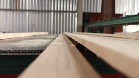 wooden boards of pine after woodworking. boards past sawing process