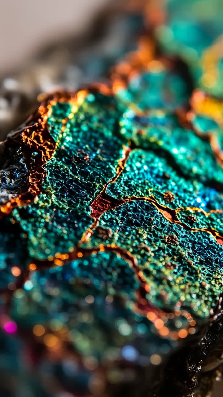 Abstract Glowing Mineral Texture