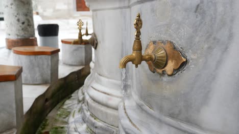 traditional ablution fountain in a mosque