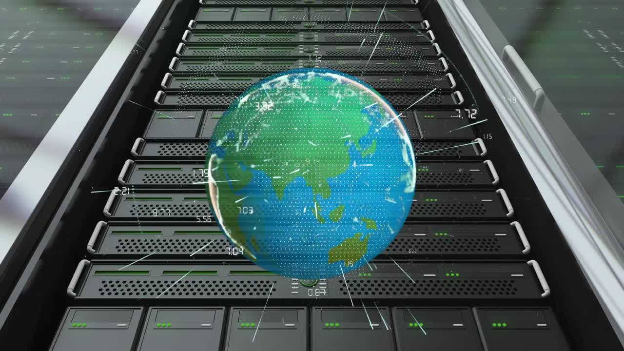 globo giratorio con datos