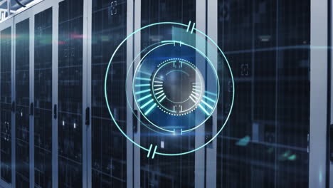 round scanner against server room