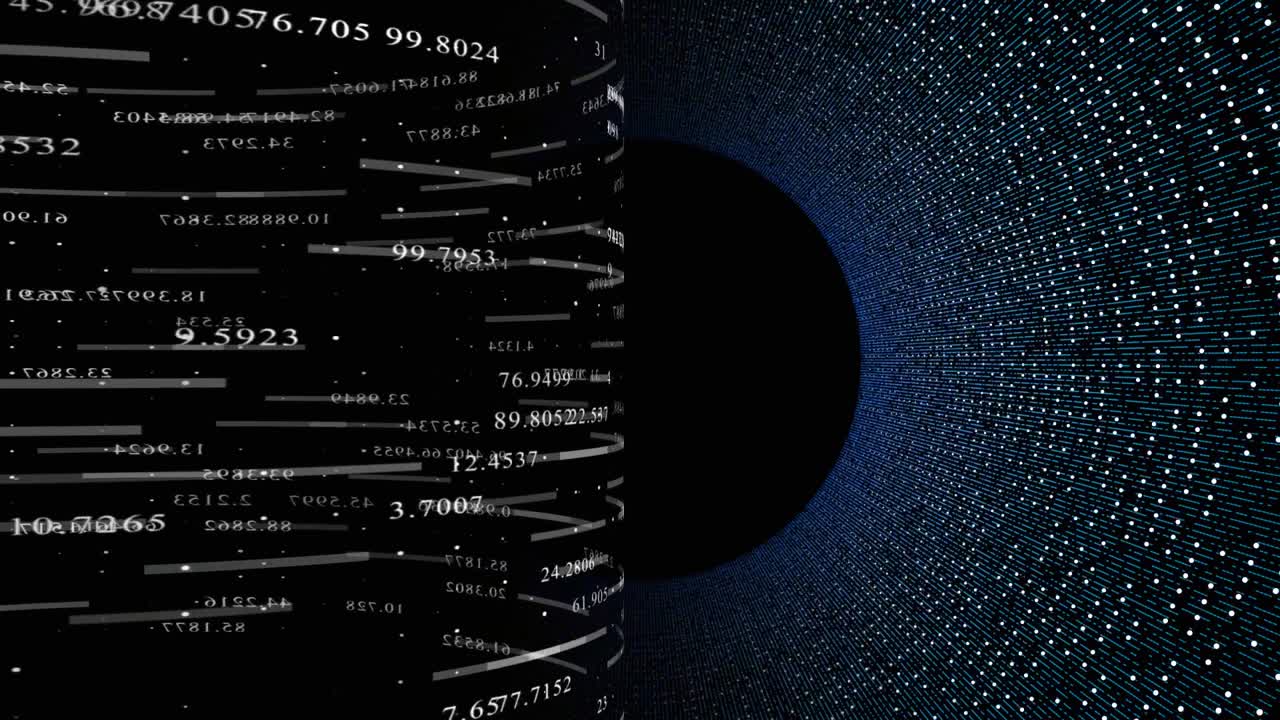 Cybersecurity concept - glowing data highway in motion