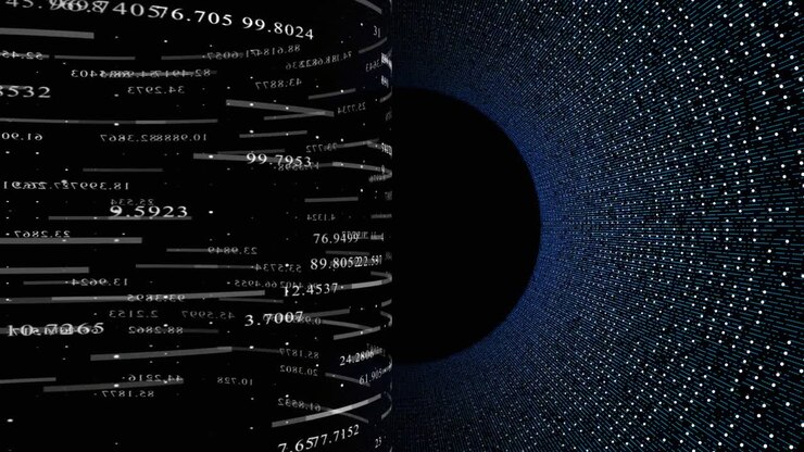 Cybersecurity concept - glowing data highway in motion