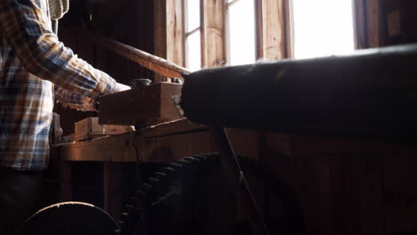 carpenter at work in private laboratory