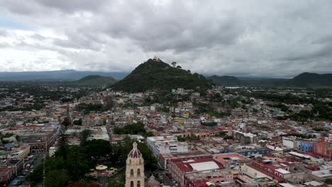 view of atlixco from drone in mexico