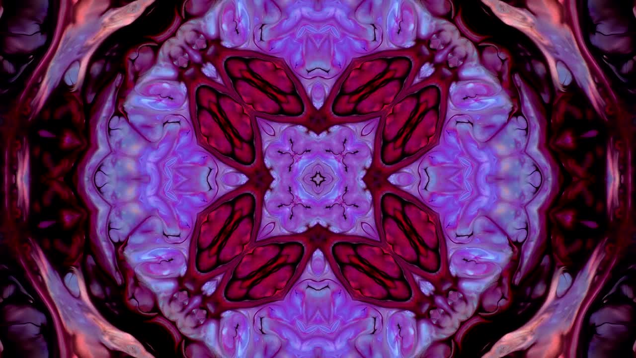 movimiento de caleidoscopio: círculos geométricos y formas de estrellas