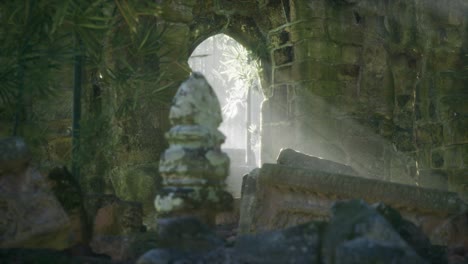 ruins of famous temple in cambodian angkor wat area