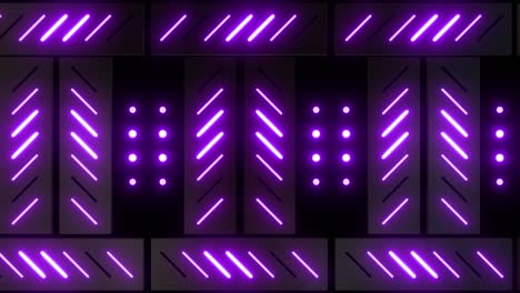 purple neon geometric wall pattern