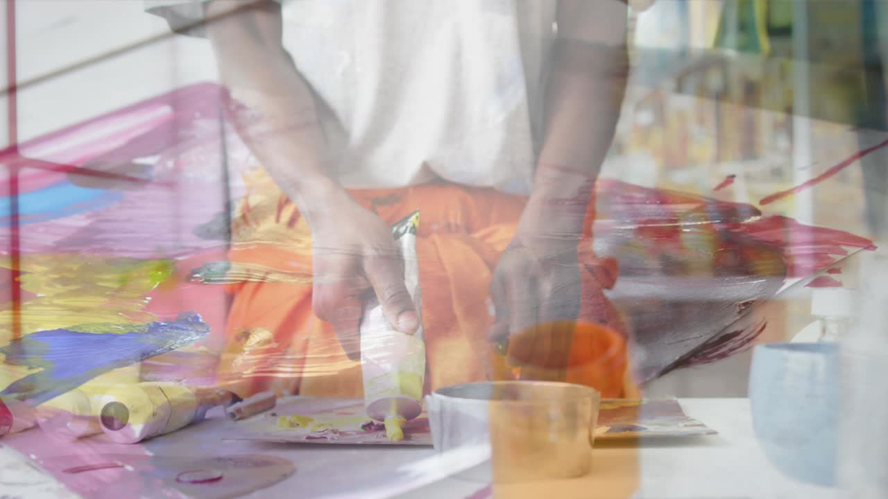 그림 위에 흑인 남자의 애니메이션