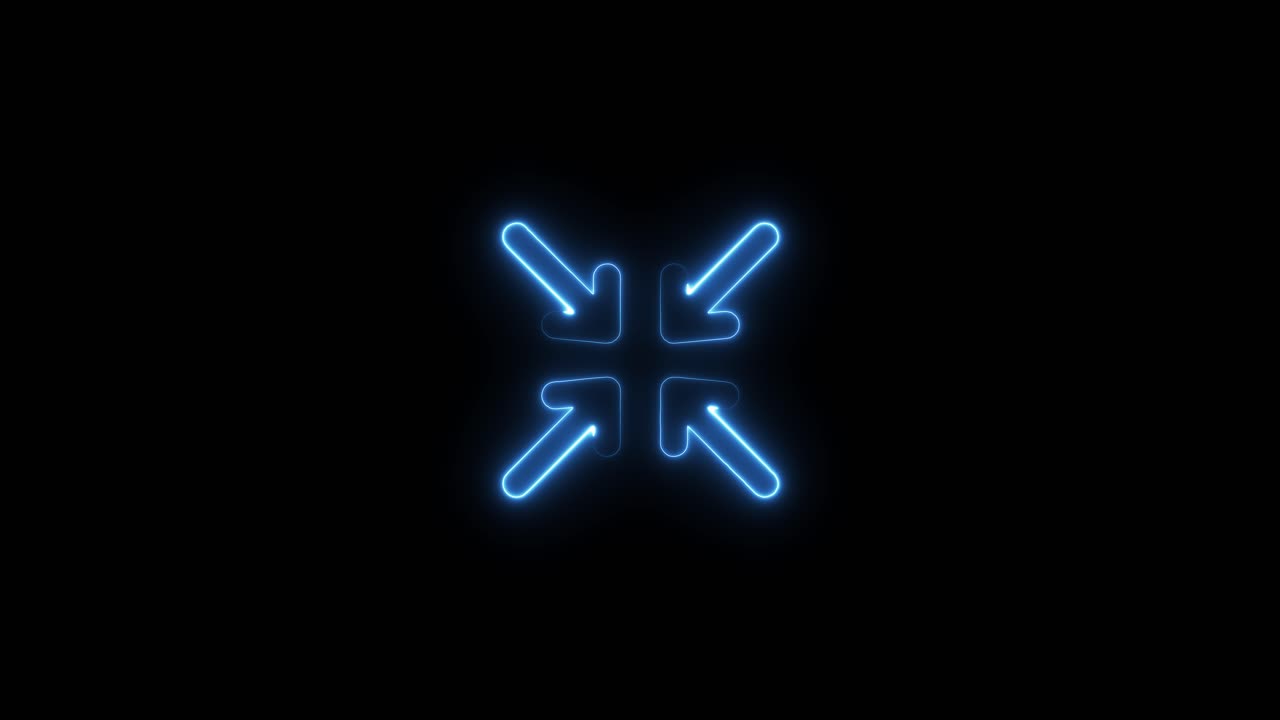 Neon arrows pointing to the center