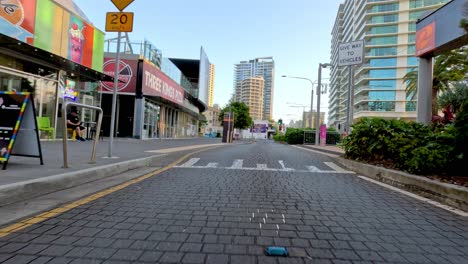 empty urban streets in early morning light