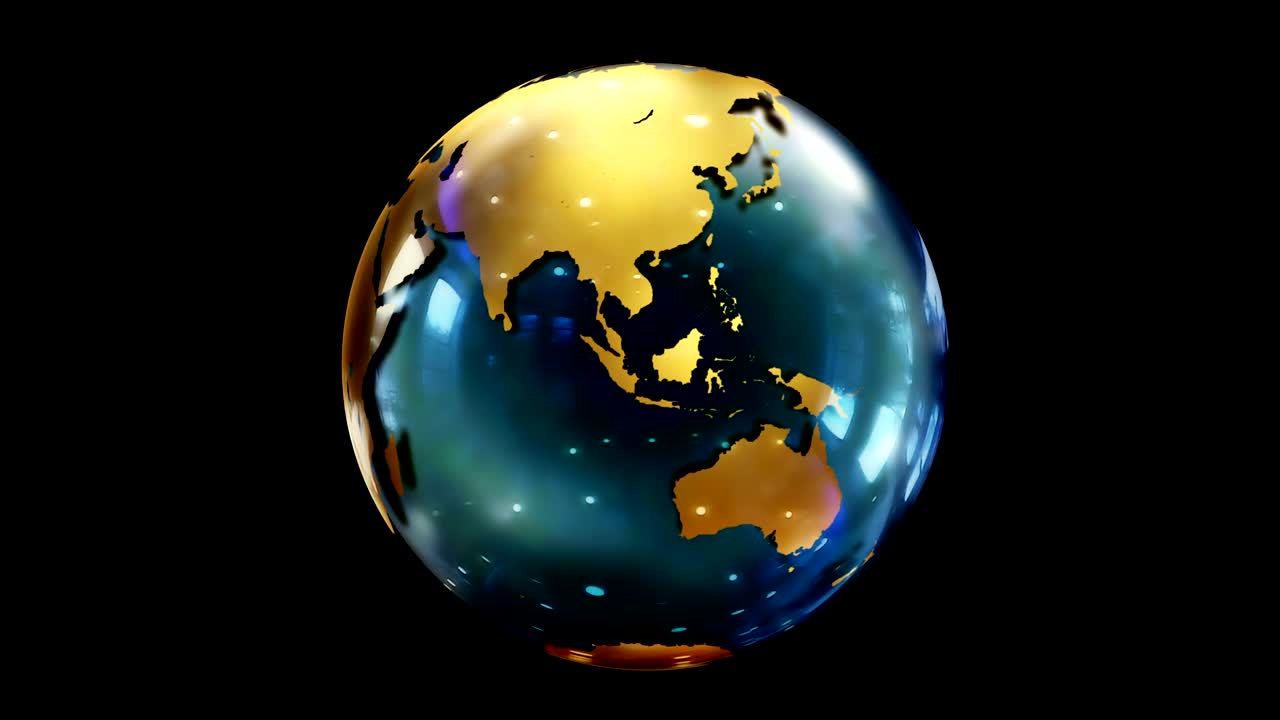 abstract globo giratorio estilizado del planeta. diseño creativo y tecnológico del planeta tierra. en bucle