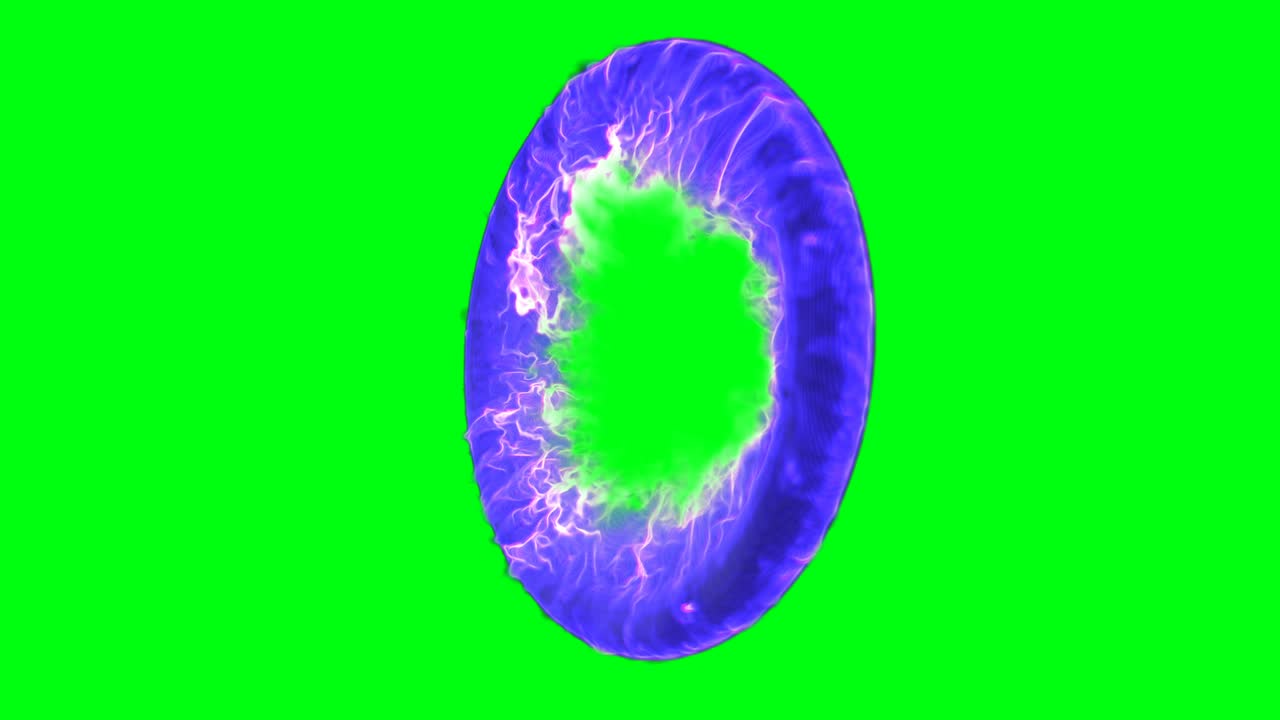 el fuego mágico azul se aísla en las imágenes de la pantalla verde.