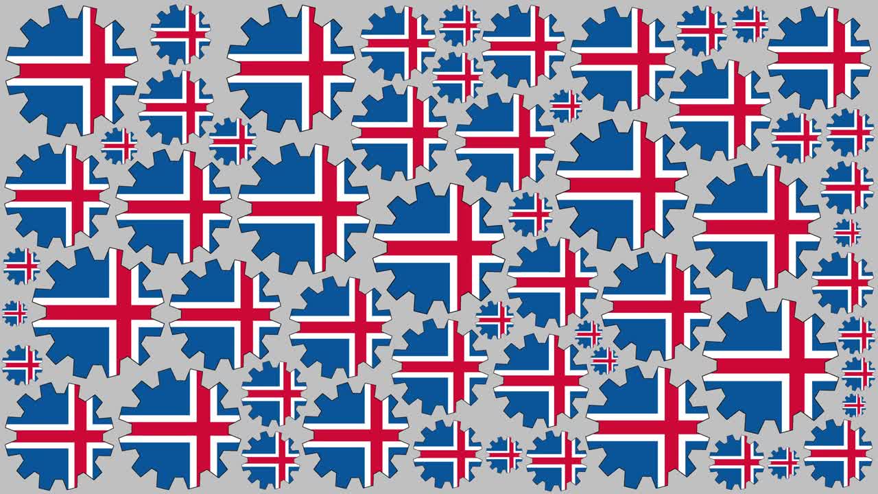 아이슬란드 발 기어 스피닝 배경