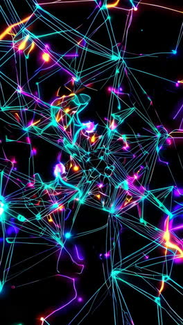 vibrant neon abstract digital network