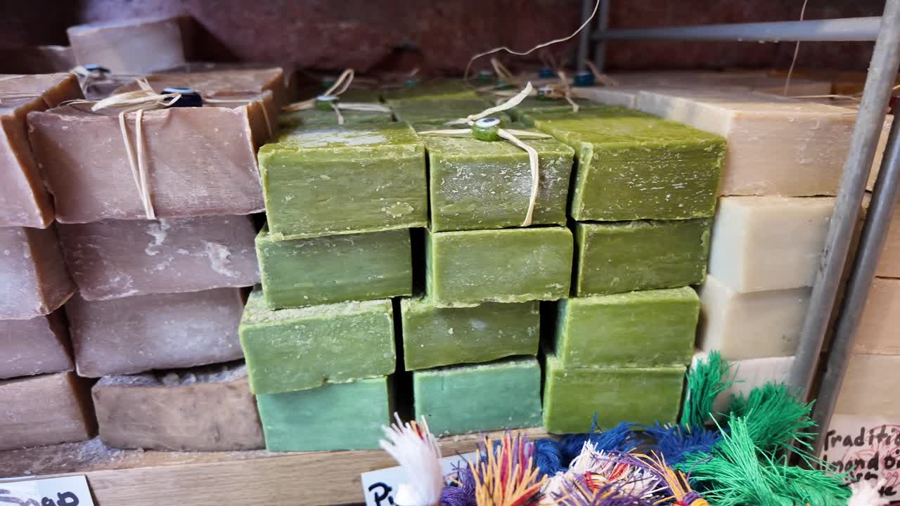 Handmade Turkish Soaps on Display
