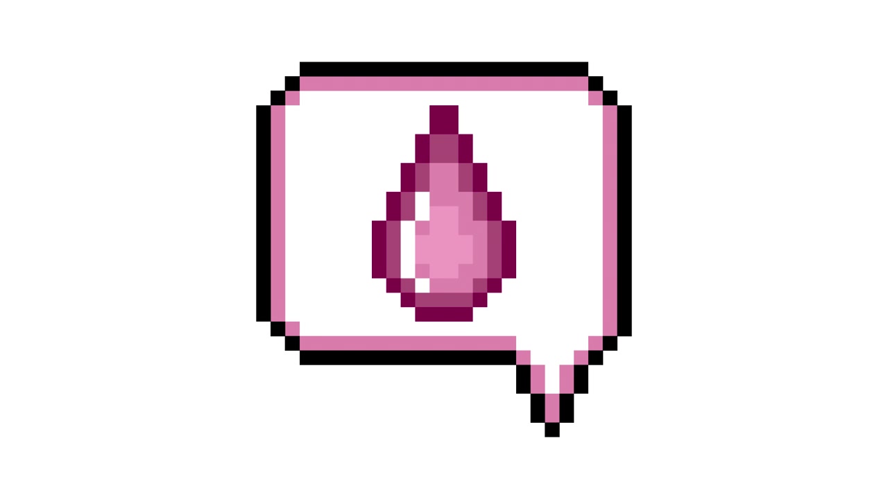 Pixel Art Pop-up Ikon Animation med Drop i Taleboble (1).mov