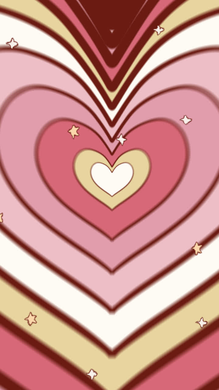 평평한 디자인의 모션 그래픽 야생 꽃 심장 배경