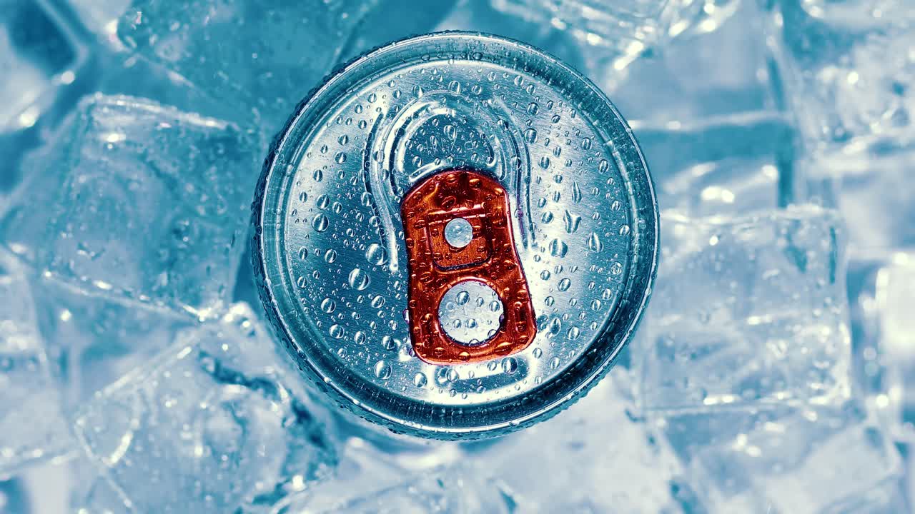 Aluminum Soda Tin Can Lid Cover of soft drink on ice goes around the circle.