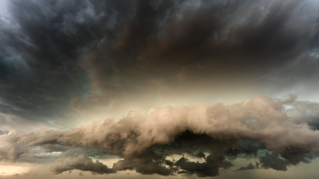 Dramatic Skies and Black Clouds Moving Fast in 4K Timelapse
