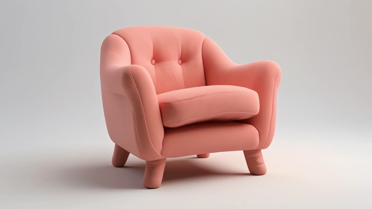 Cuscino di poltrona rosa moderno che si gonfia e si sgonfia
