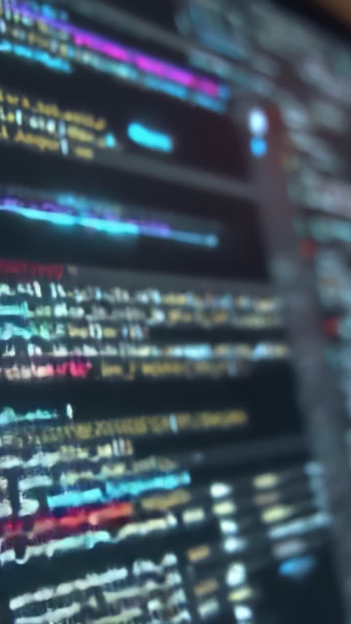 A Glimpse into Programming: An Abstract View of Code on a Screen, Highlighting Syntax and Colorful Elements That Reflect the Complexity of Software Development