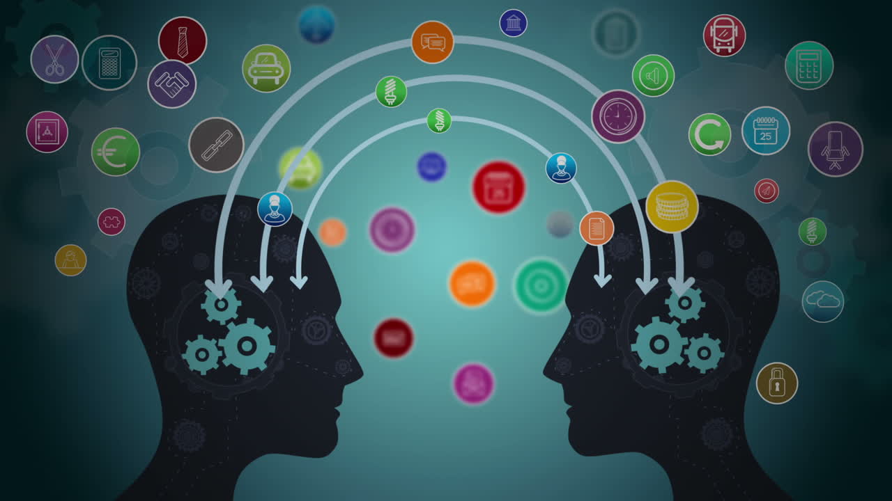 생각은 두뇌에서 으로 연결됩니다.