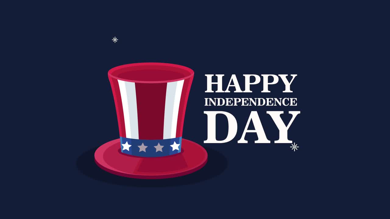 happy usa independence day lettering