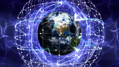 earth, connection network concept, loop