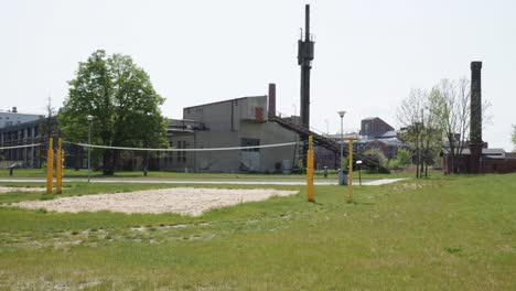 volleyball court in żnin arche hotel inside old sugar factory in poland