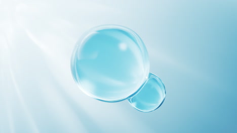 transparent blue bubbles background, 3d rendering.