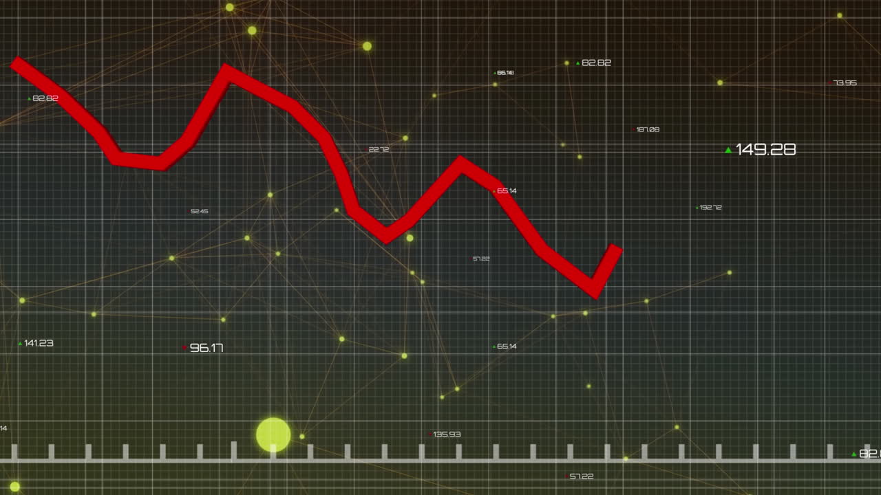 Animation red line processing over grid