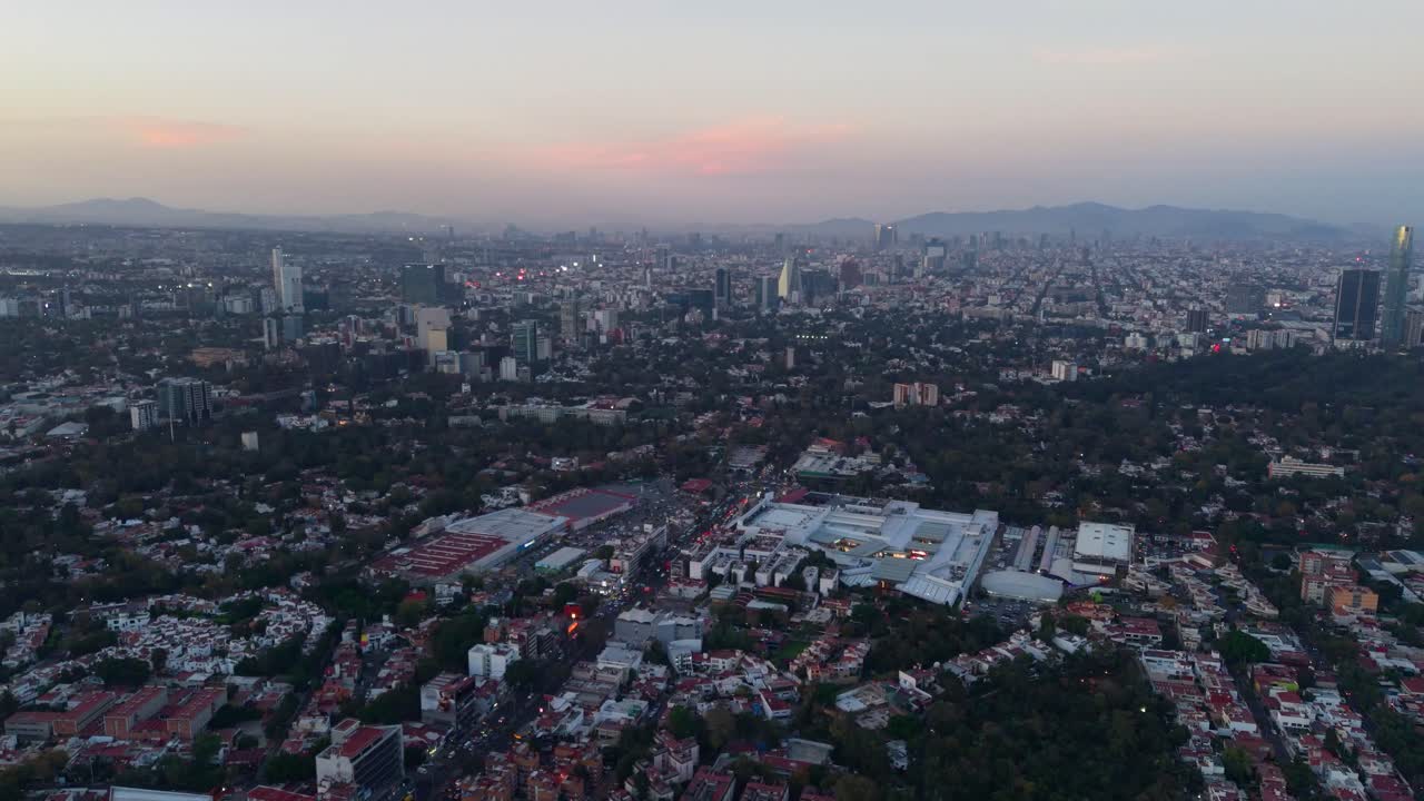 Autumn afternoon over the south of Mexico City, captured by a drone
