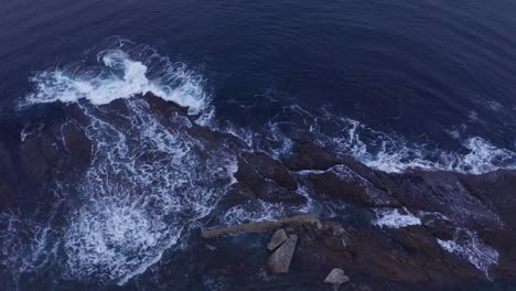 ocean waves crashing on coast of california