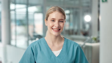 portrait of a smiling doctor or nurse