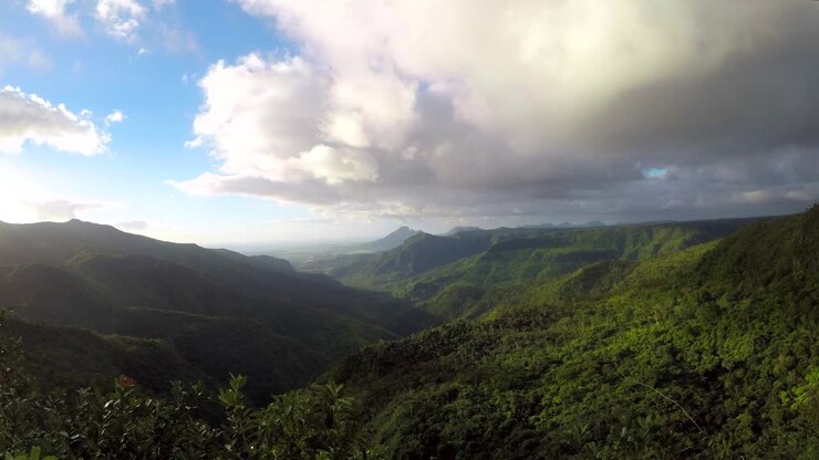 Timelapse of Clouds Passing Over Black River Gorges