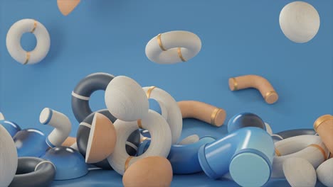 abstract geometric shapes 3d render