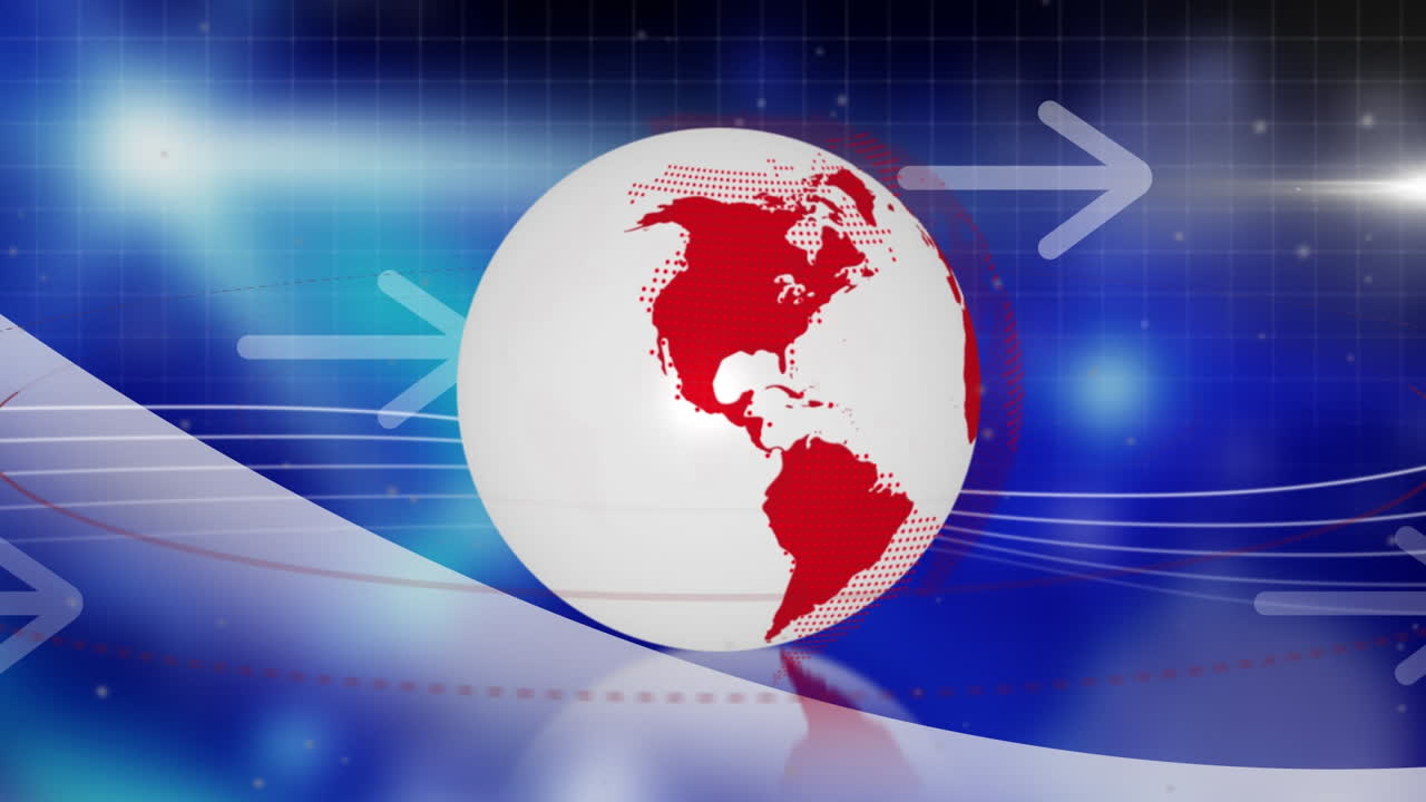 어두운 배경 위의 지구의 애니메이션