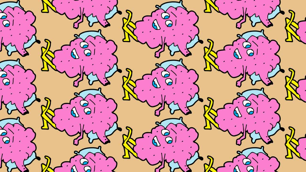 kids drawing pop art seamless background with theme of brain breaks