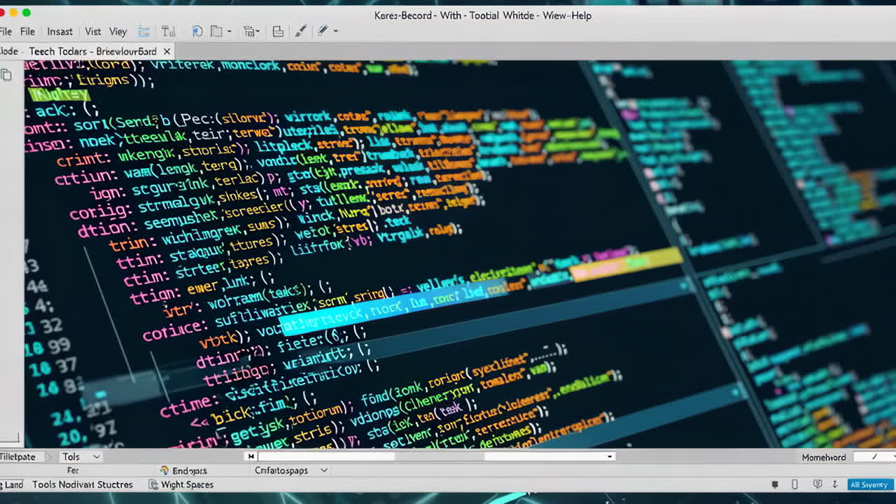 Computer Screen with Code and Design