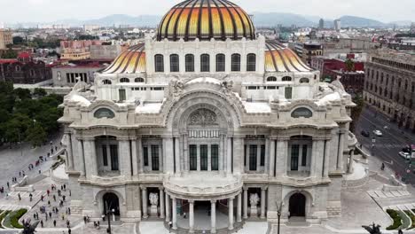 vista aerea del palacio de bellas artes en la ciudad de mexico