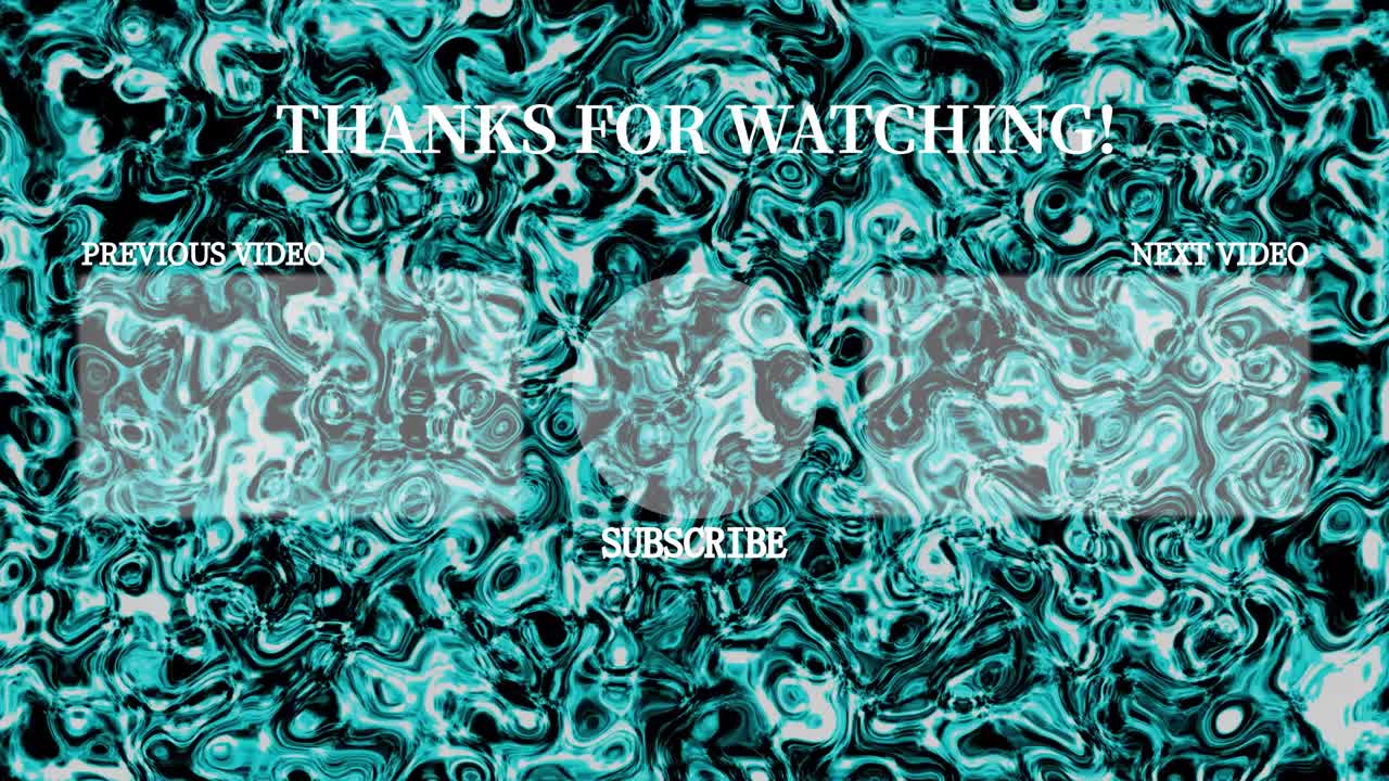 액체 금속 이동 엔드 카드 엔딩 스크린 모션 그래픽