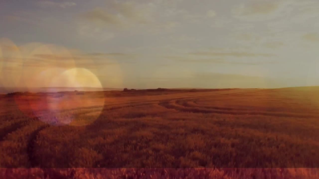 luces bokeh en la puesta de sol