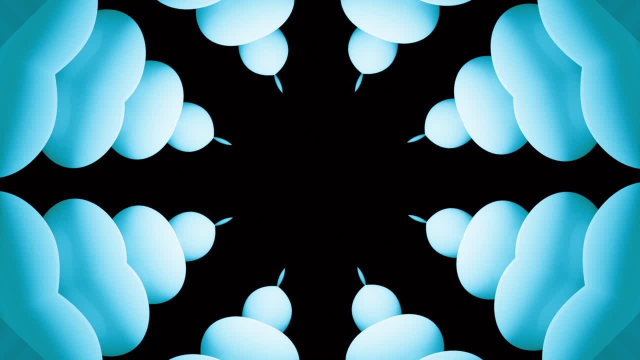 추상적인 테일 칼레도스코프 패턴