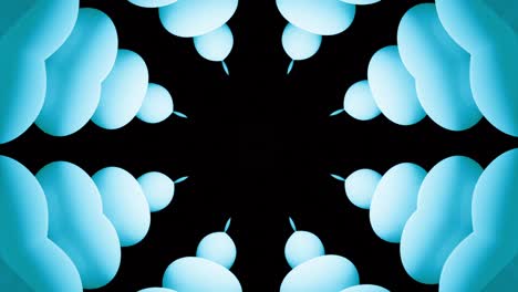 patrón de caleidoscopio de azul azul abstract