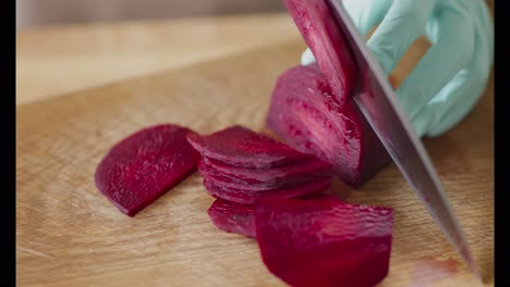 sliced beets on a cutting board