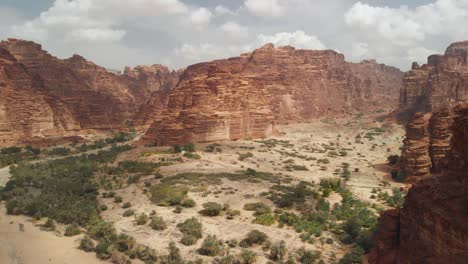 aerial views of wadi al disah valley in tabuk region of saudi arabia