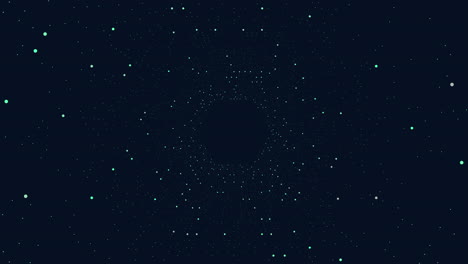 enigmatic cosmos ethereal green dots float in dark expanse